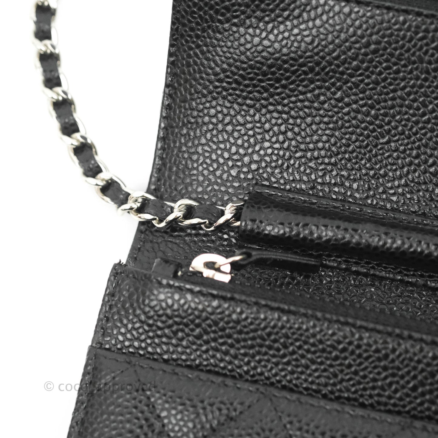 Chanel Quilted Classic WOC Black Caviar Silver Hardware