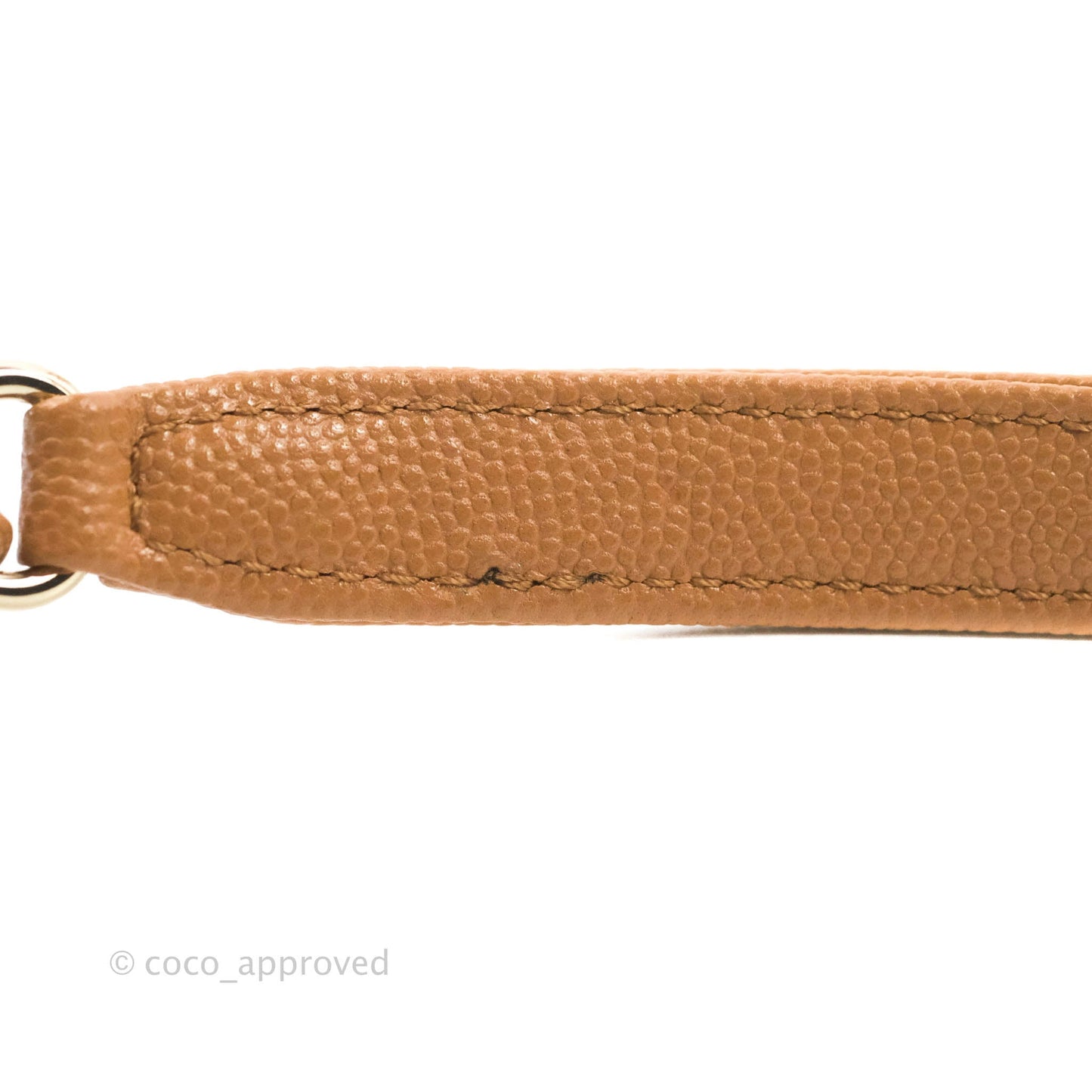 Chanel Mini Coco Handle Quilted Dark Beige Caramel Caviar Lizard Embossed Handle Gold Hardware