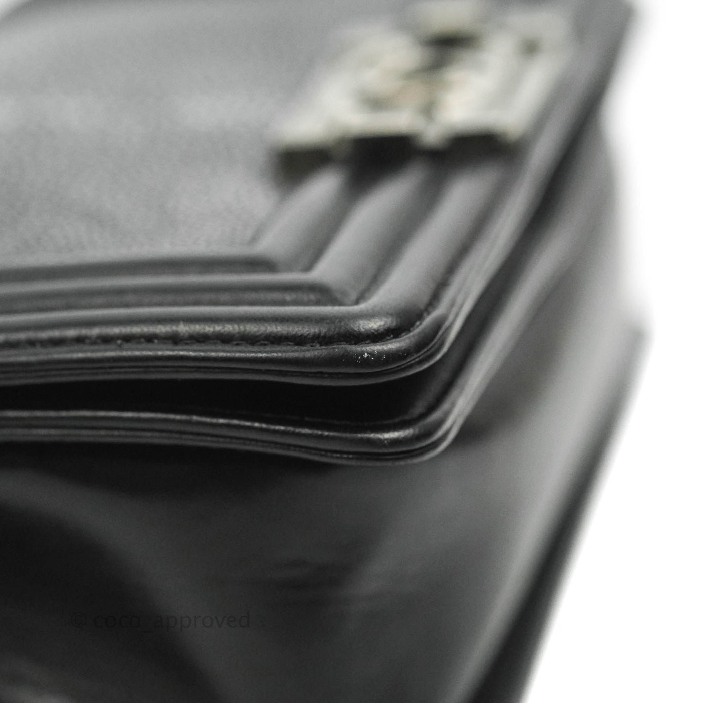 Chanel Small Boy Black Stingray Ruthenium Hardware