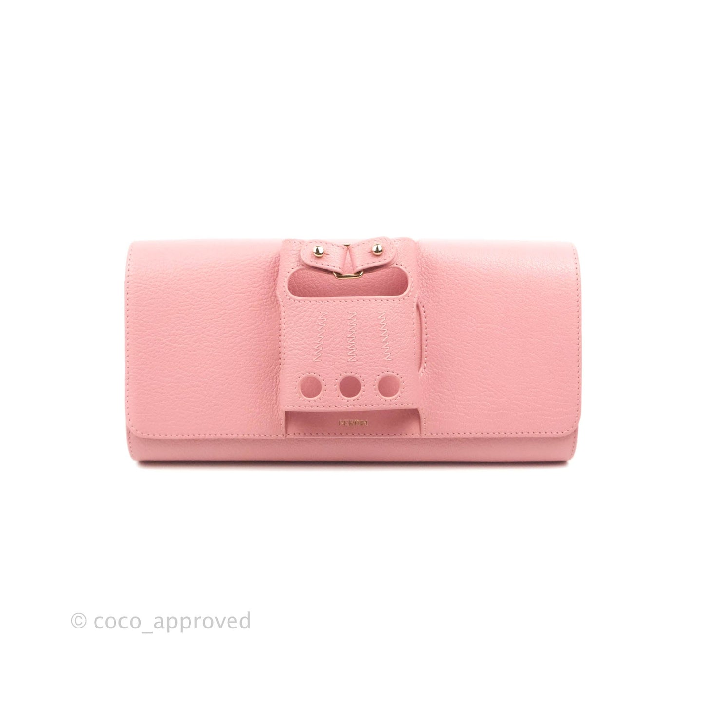 Perrin Pink Clutch Calfskin