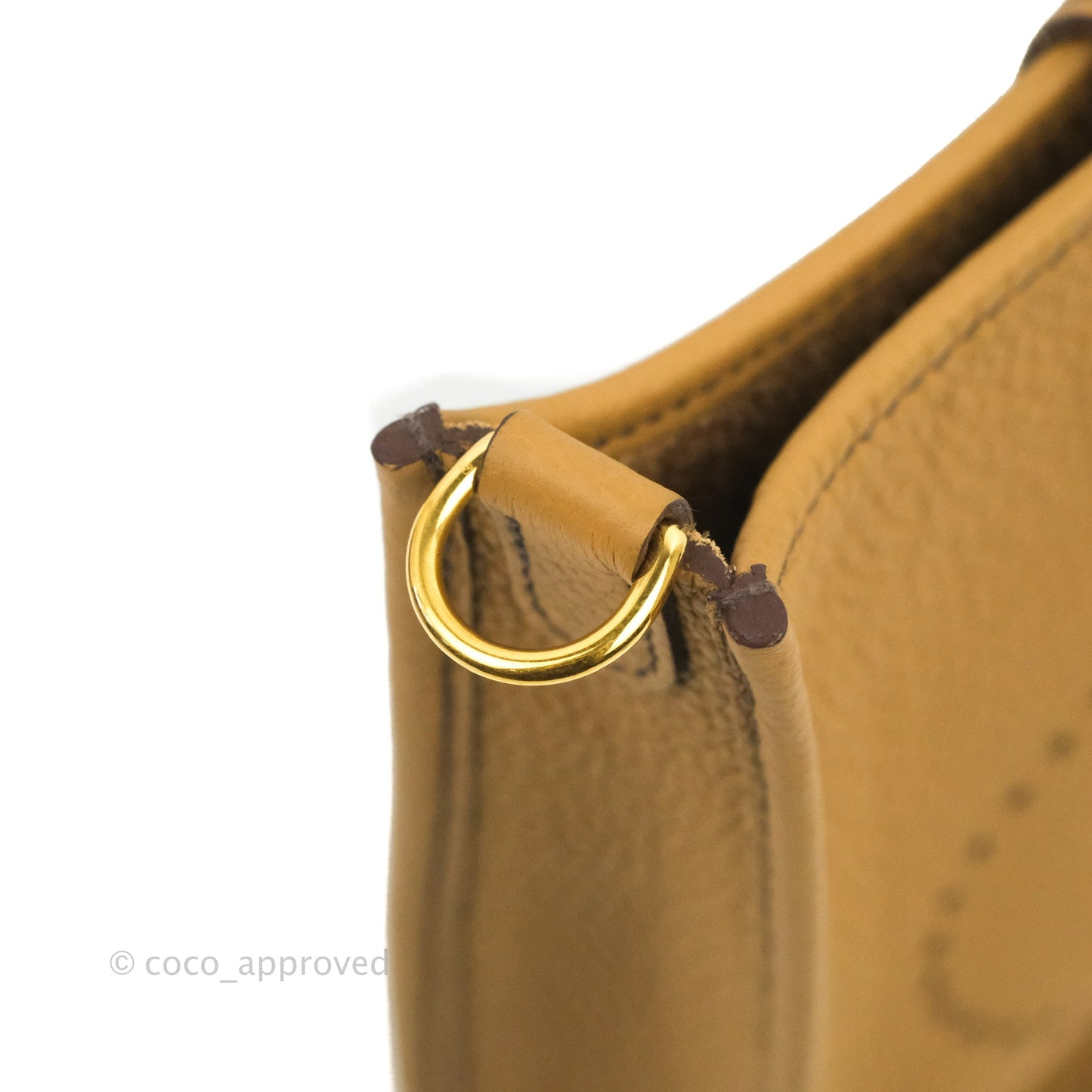 Hermès Mini Evelyne 16 Biscuit 48 Clemence Gold Hardware
