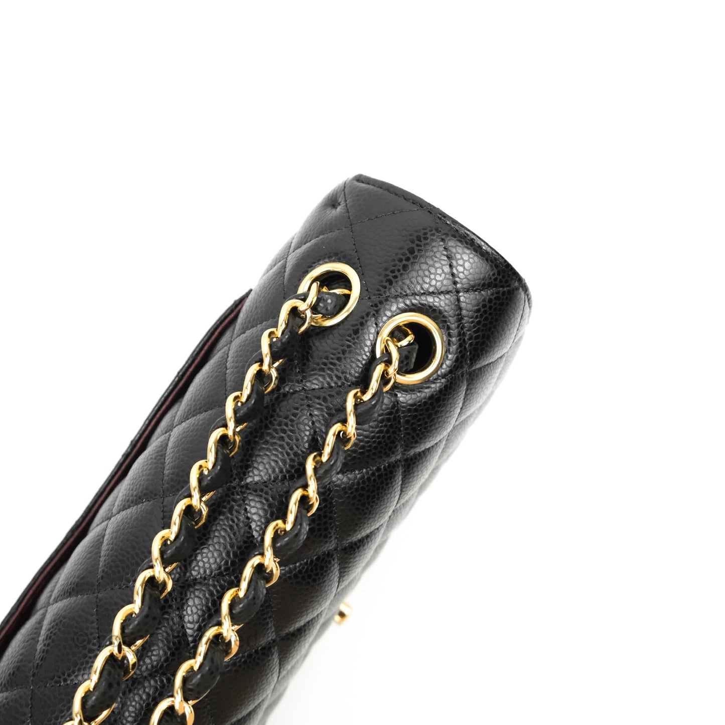Chanel Classic M/L Medium Double Flap Black Caviar Gold Hardware