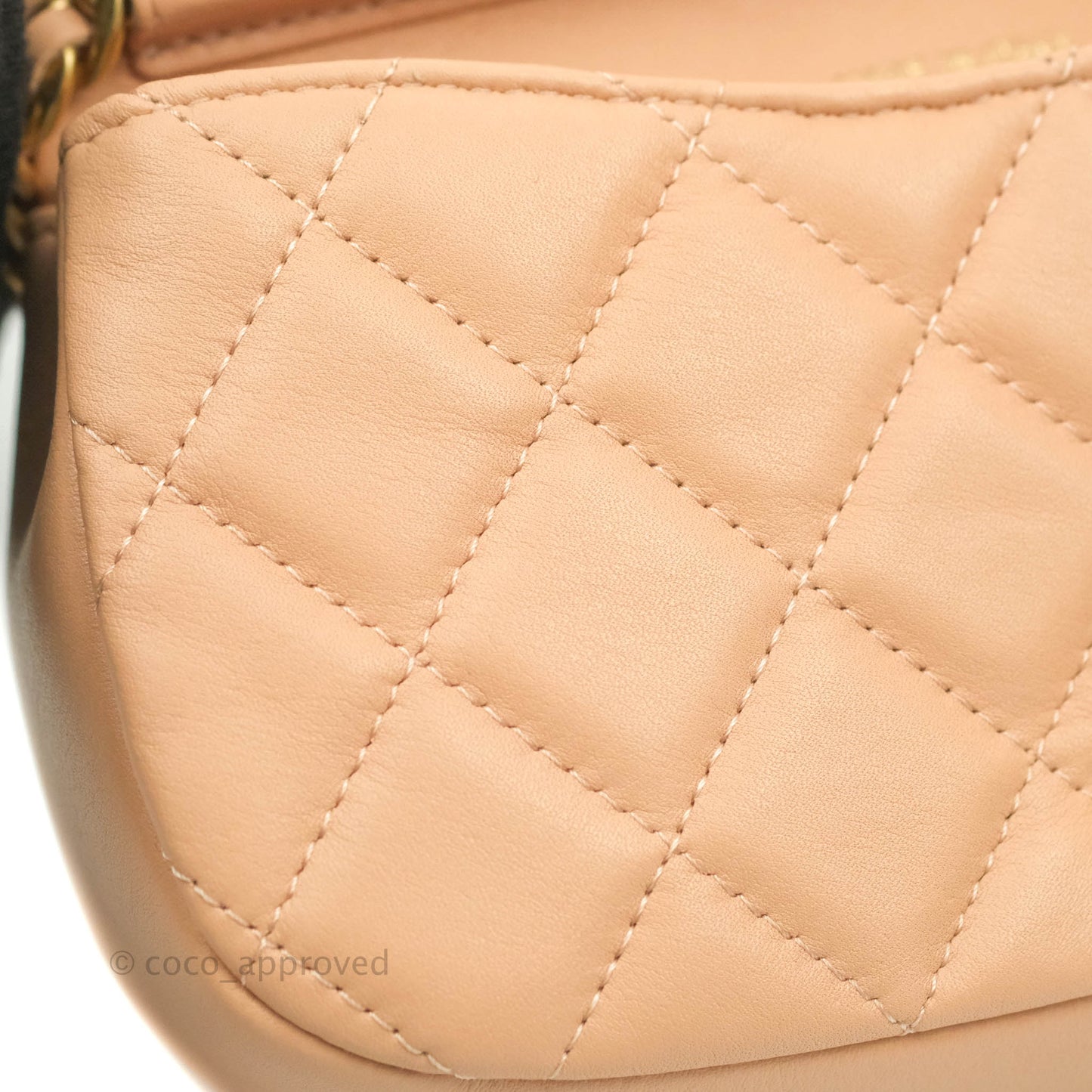 Chanel Clutch with Chain Beige Pink Calfskin Aged Gold Hardware
