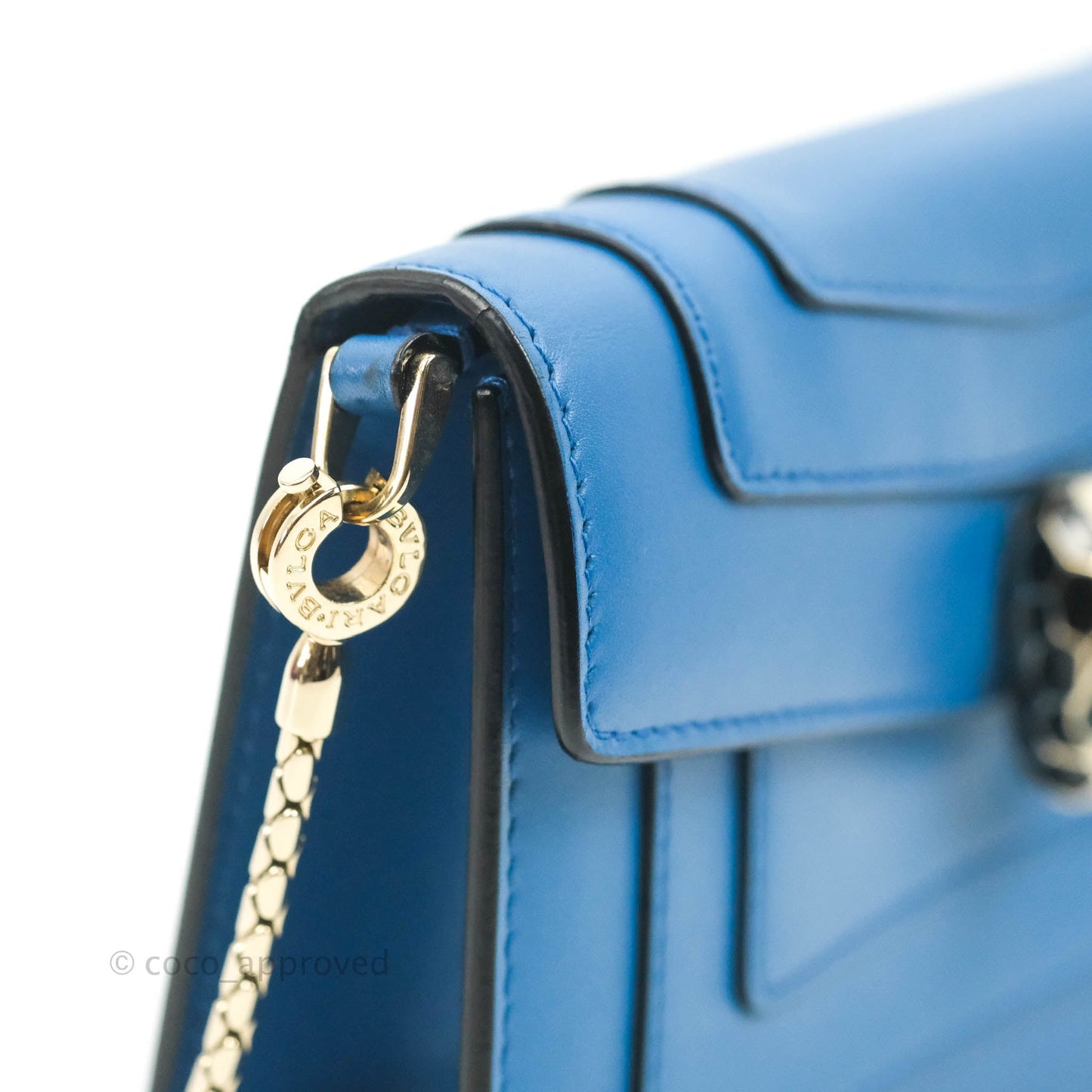 Bvlgari Serpenti Forever Mini Bag in Blue Gold Hardware
