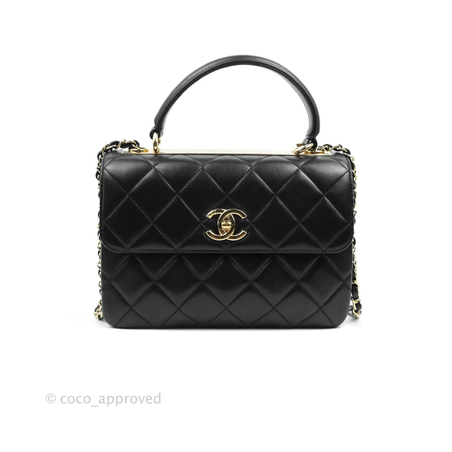 Chanel Trendy CC Small Black Lambskin Gold Hardware