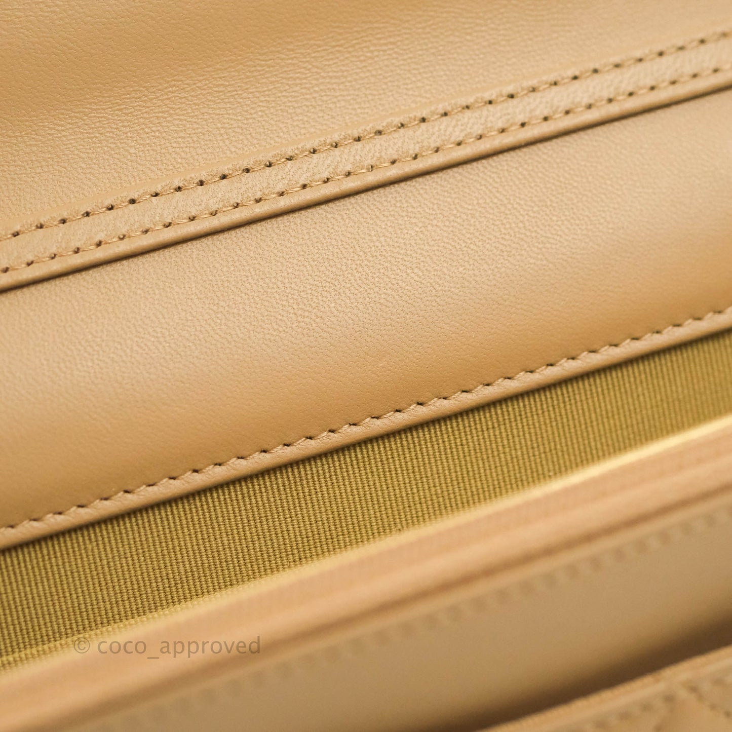 Chanel Quilted Pearl Crush Wallet on Chain WOC Beige Lambskin Aged Gold Hardware 22B