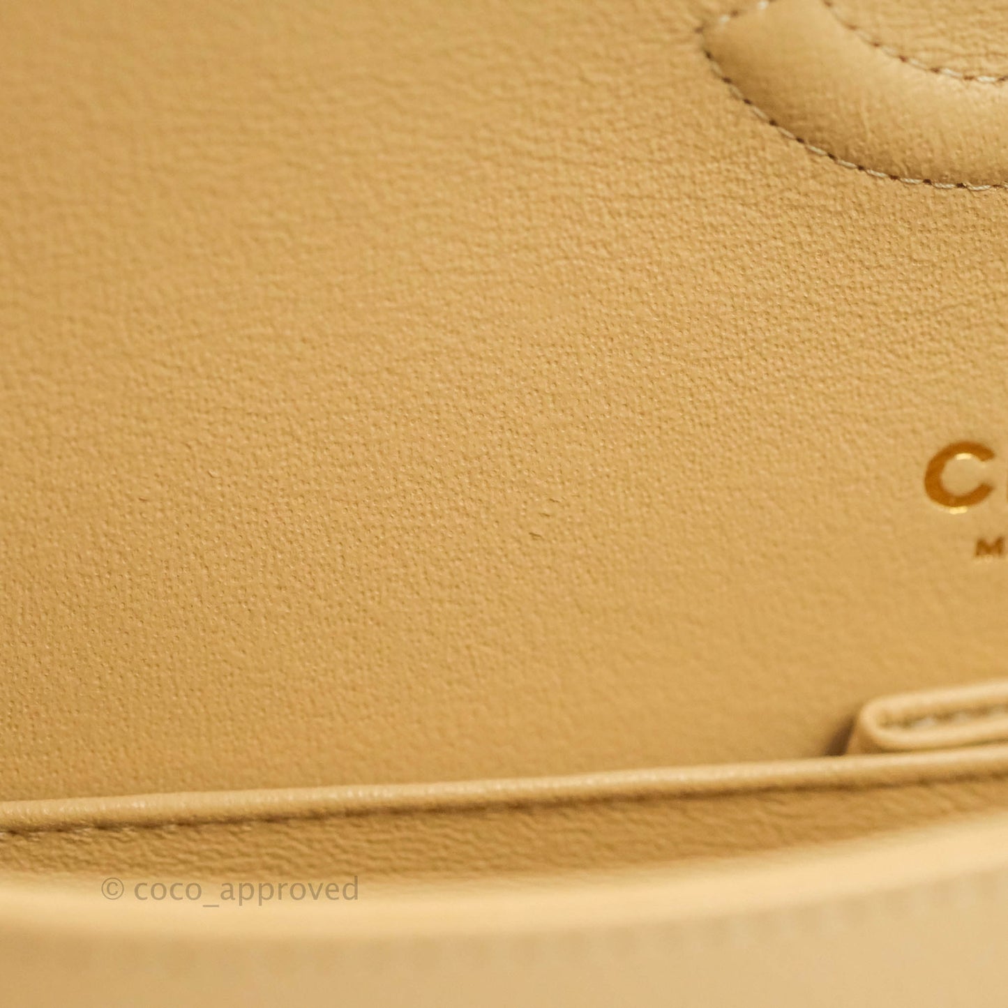 Chanel Quilted Classic M/L Medium Flap Beige Caviar Gold Hardware