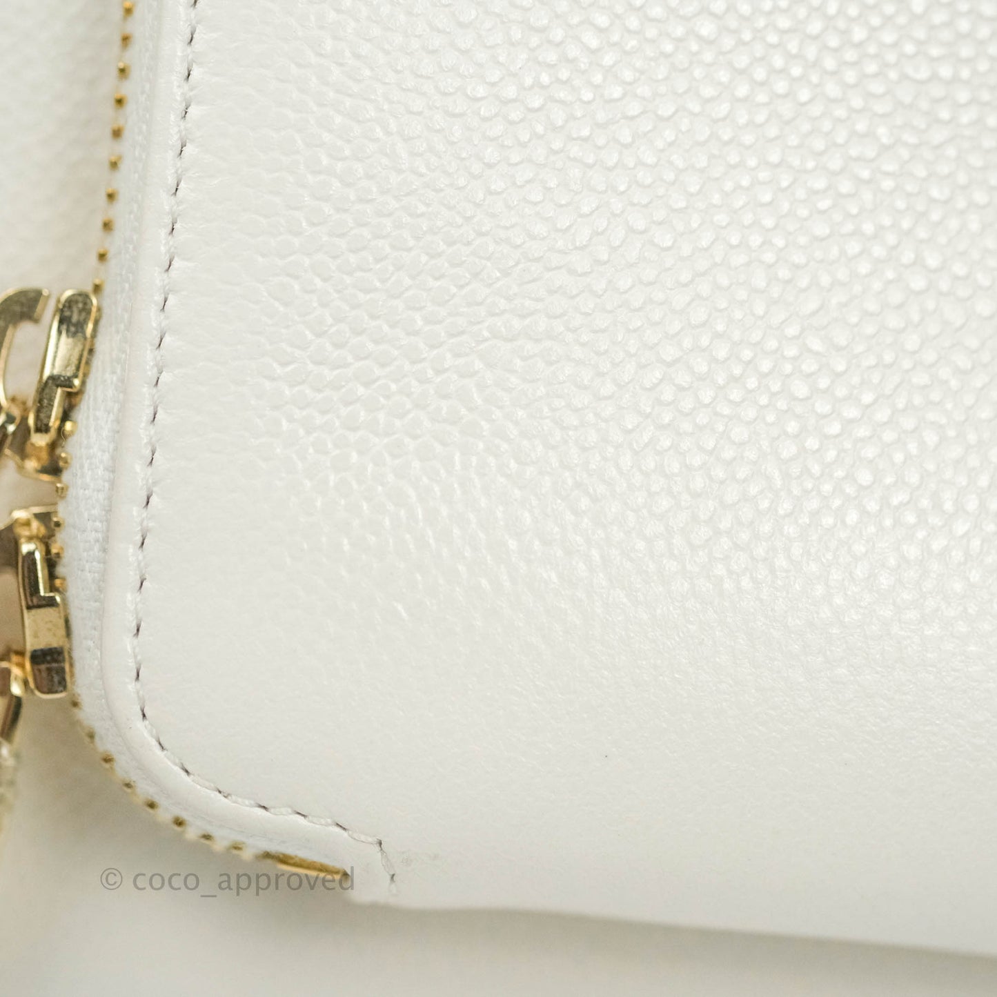 Chanel Quilted Small Business Affinity Flap White Caviar Gold Hardware