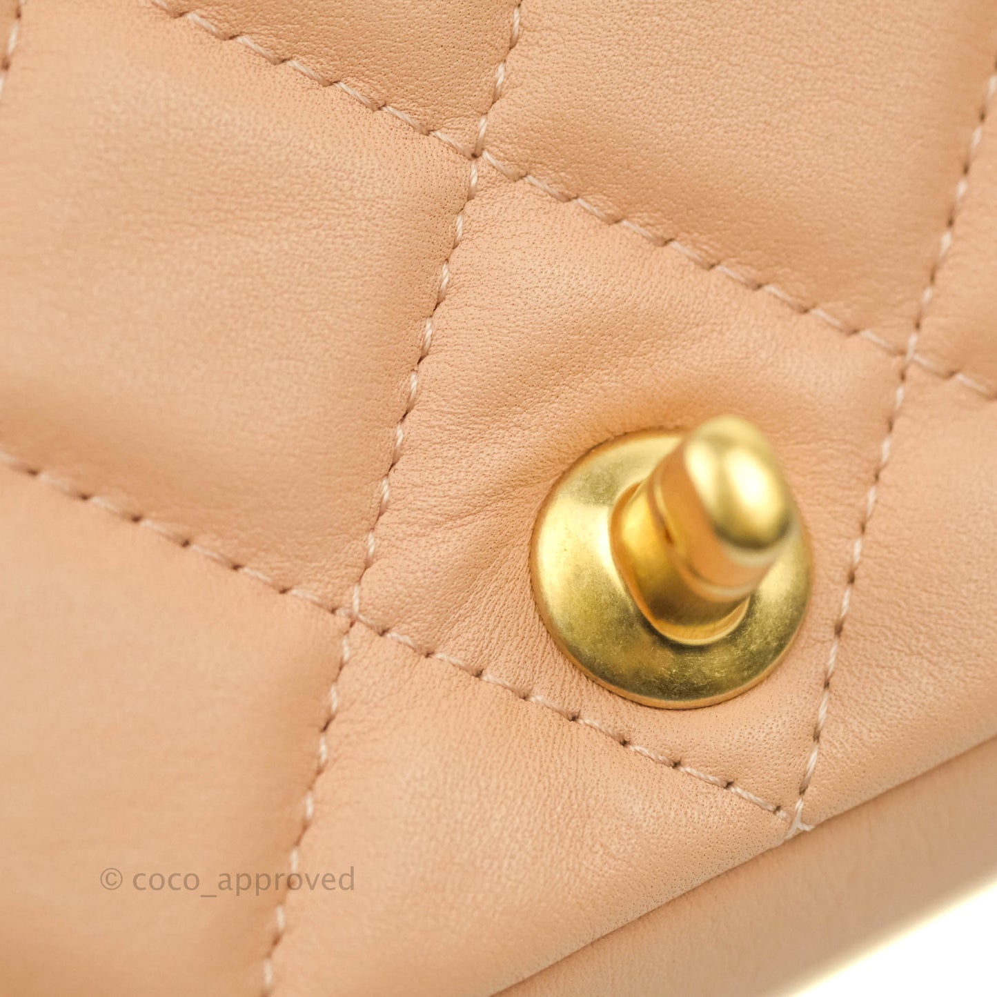 Chanel Clutch with Chain Beige Pink Calfskin Aged Gold Hardware