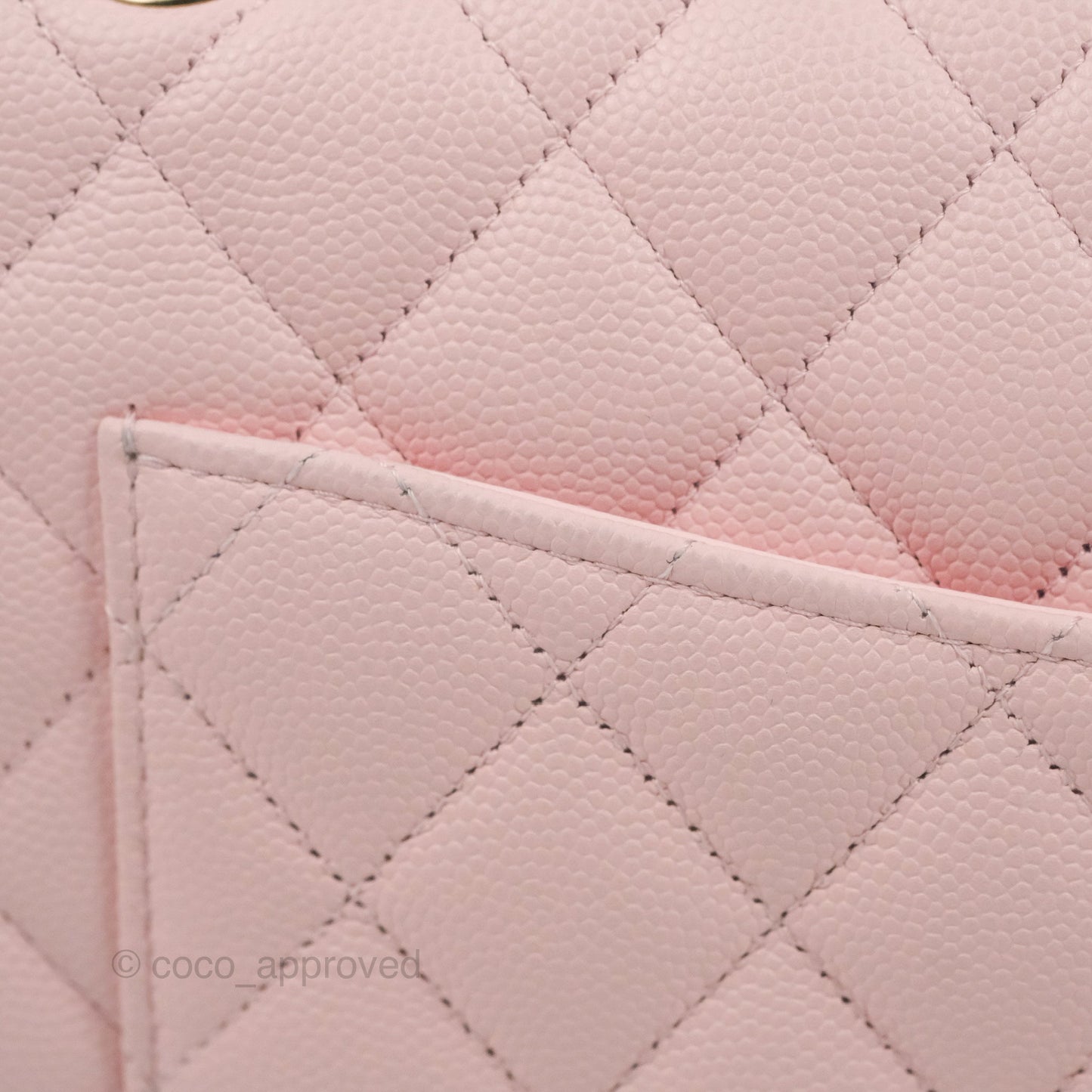 Chanel Small S/M Classic Quilted Flap Pink Caviar Gold Hardware 22S