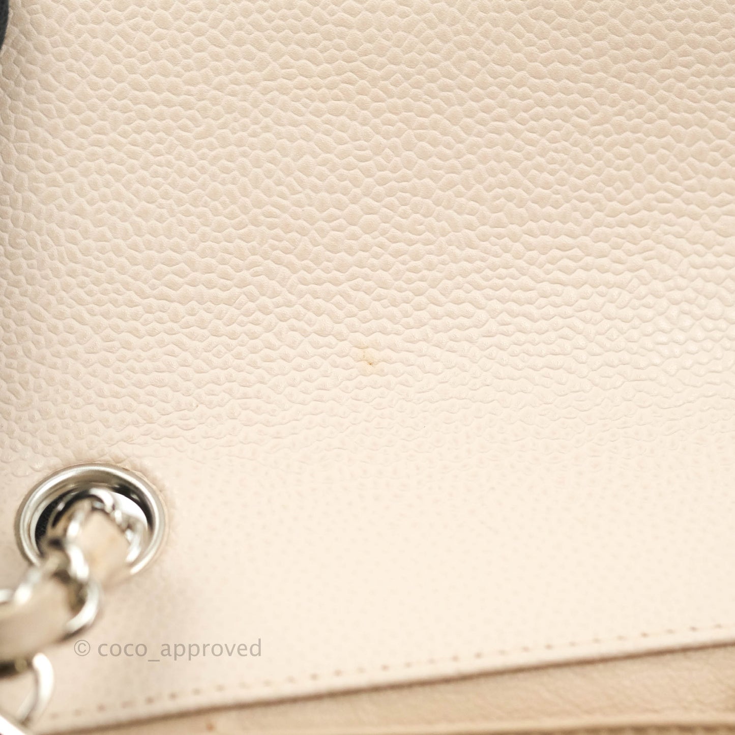 Chanel Quilted East West Flap Pale Pink Caviar Silver Hardware