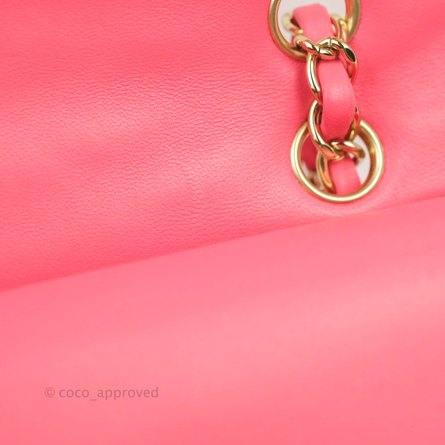 Chanel Small Classic Quilted Flap Rosy Pink Lambskin Gold Hardware