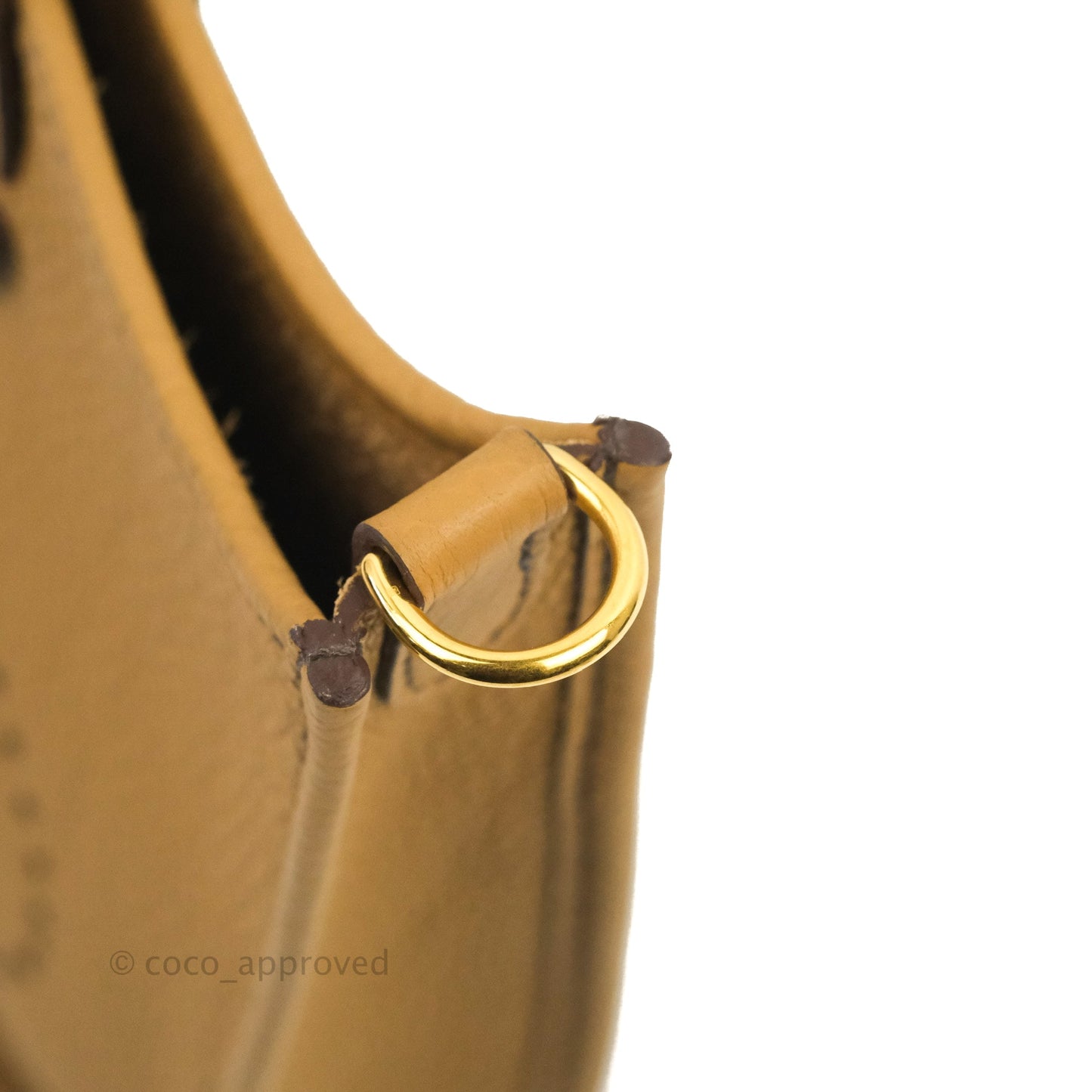 Hermès Mini Evelyne 16 Biscuit 48 Clemence Gold Hardware