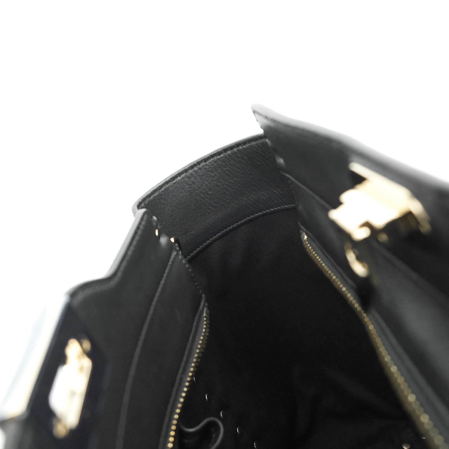 Valentino Garavani Rockstud Mini Trapeze Shoulder Bag Black Calfskin Gold Hardware