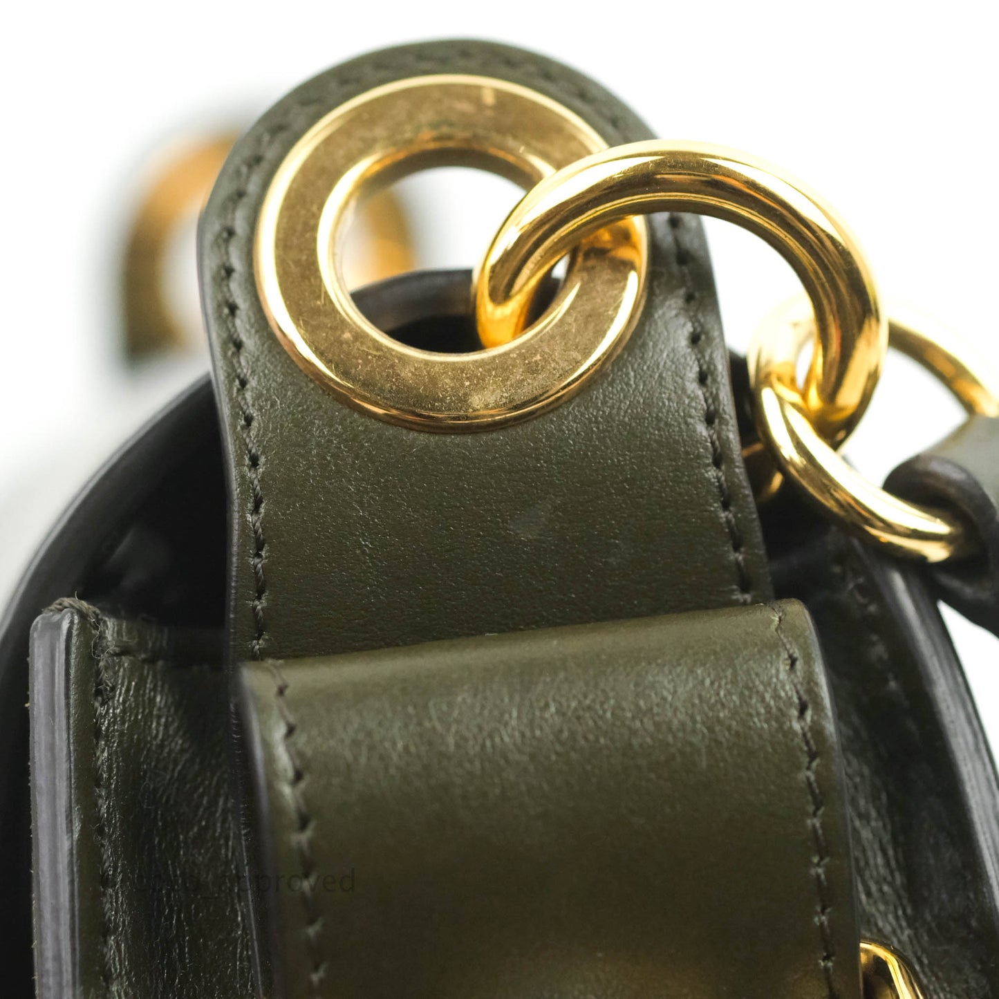 Chloé Small Tess Bag Dark Green Calfskin Suede