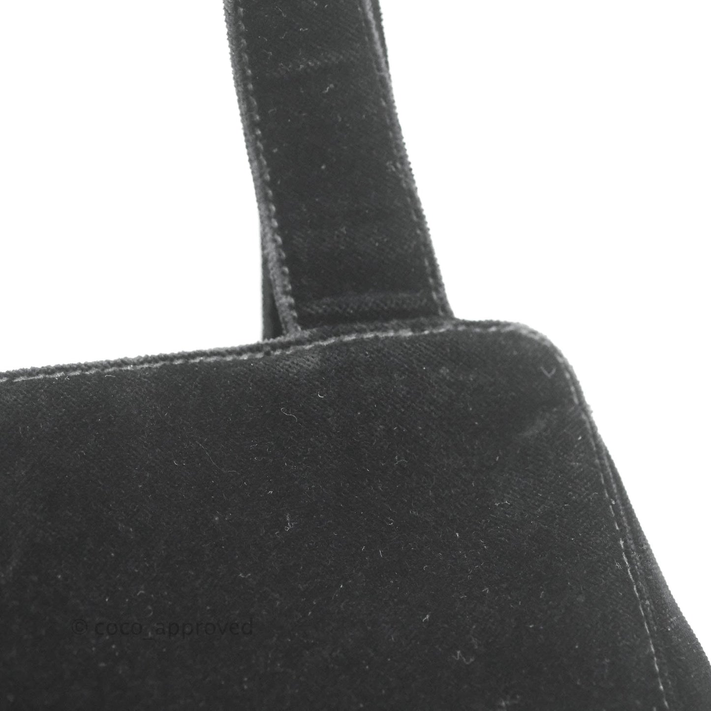 Chanel Vintage CC Handbag So Black Velvet