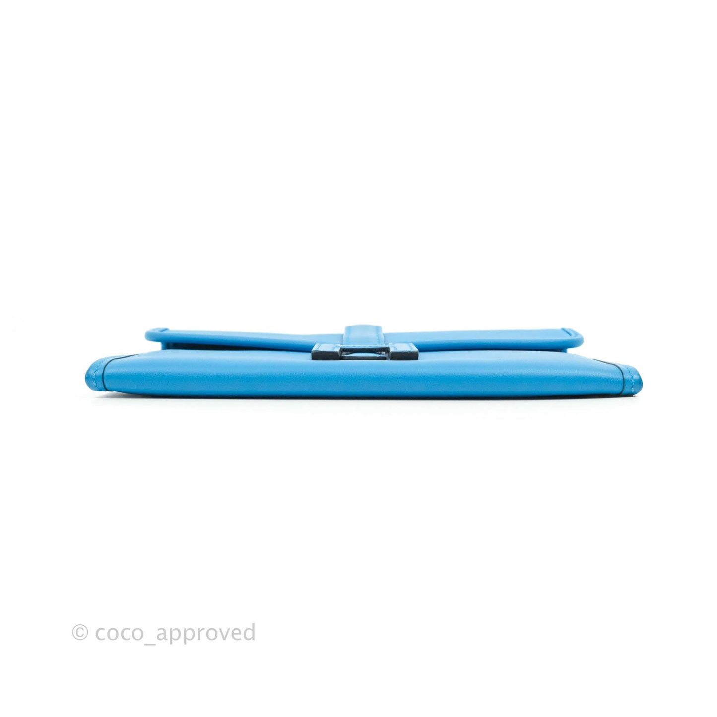 Hermès Jige Duo Wallet Bleu Zanzibar Swift