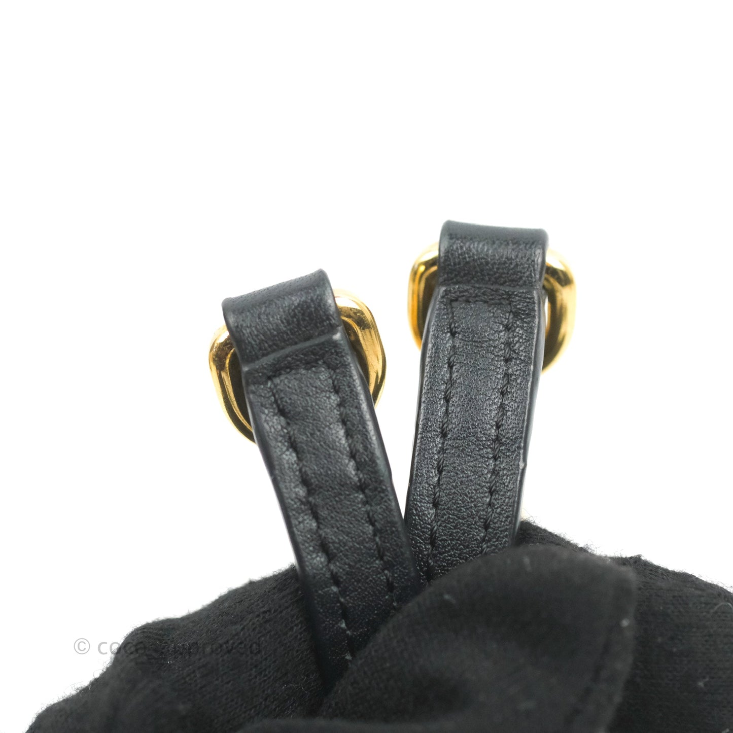 Loewe Mini Puzzle Bag Black/White/Navy Calfskin Gold Hardware