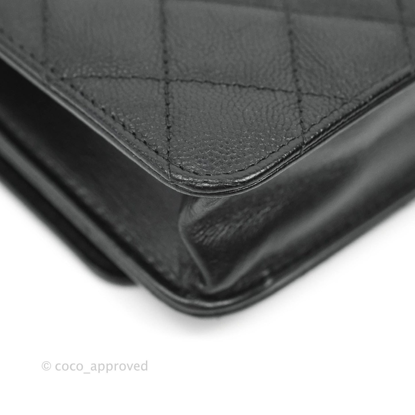 Chanel Filigree Wallet on Chain WOC Black Caviar Gold Hardware
