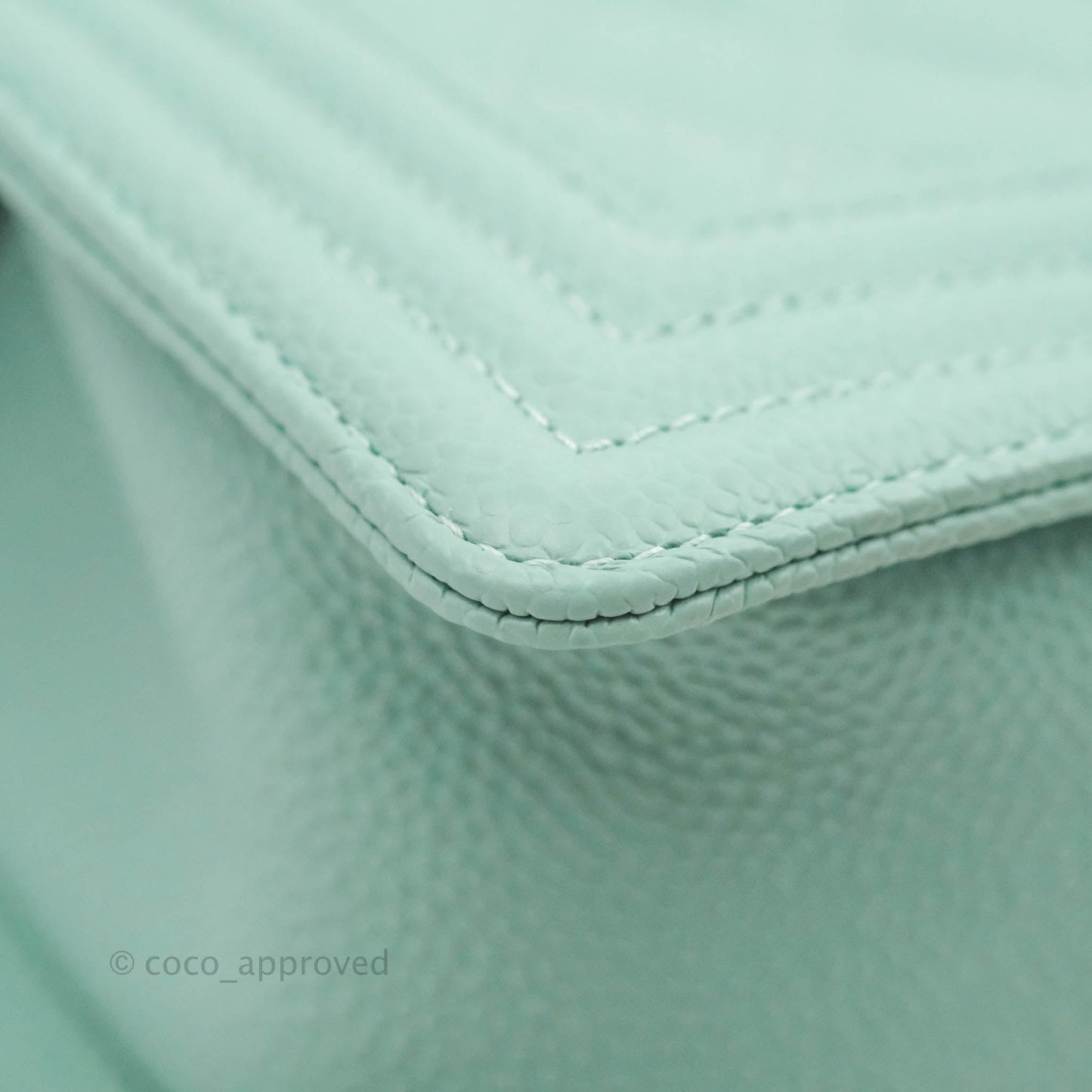 Chanel Quilted Small Boy Light Tiffany Blue Caviar Gold Hardware