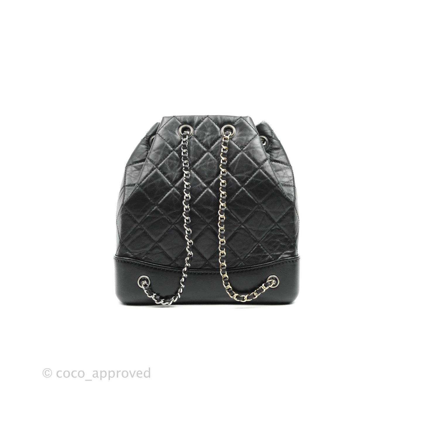 Chanel Small Gabrielle Backpack Black Aged Calfskin