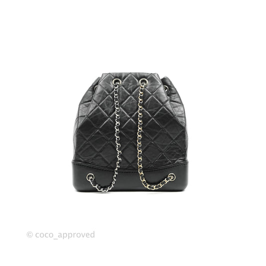Chanel Small Gabrielle Backpack Black Aged Calfskin