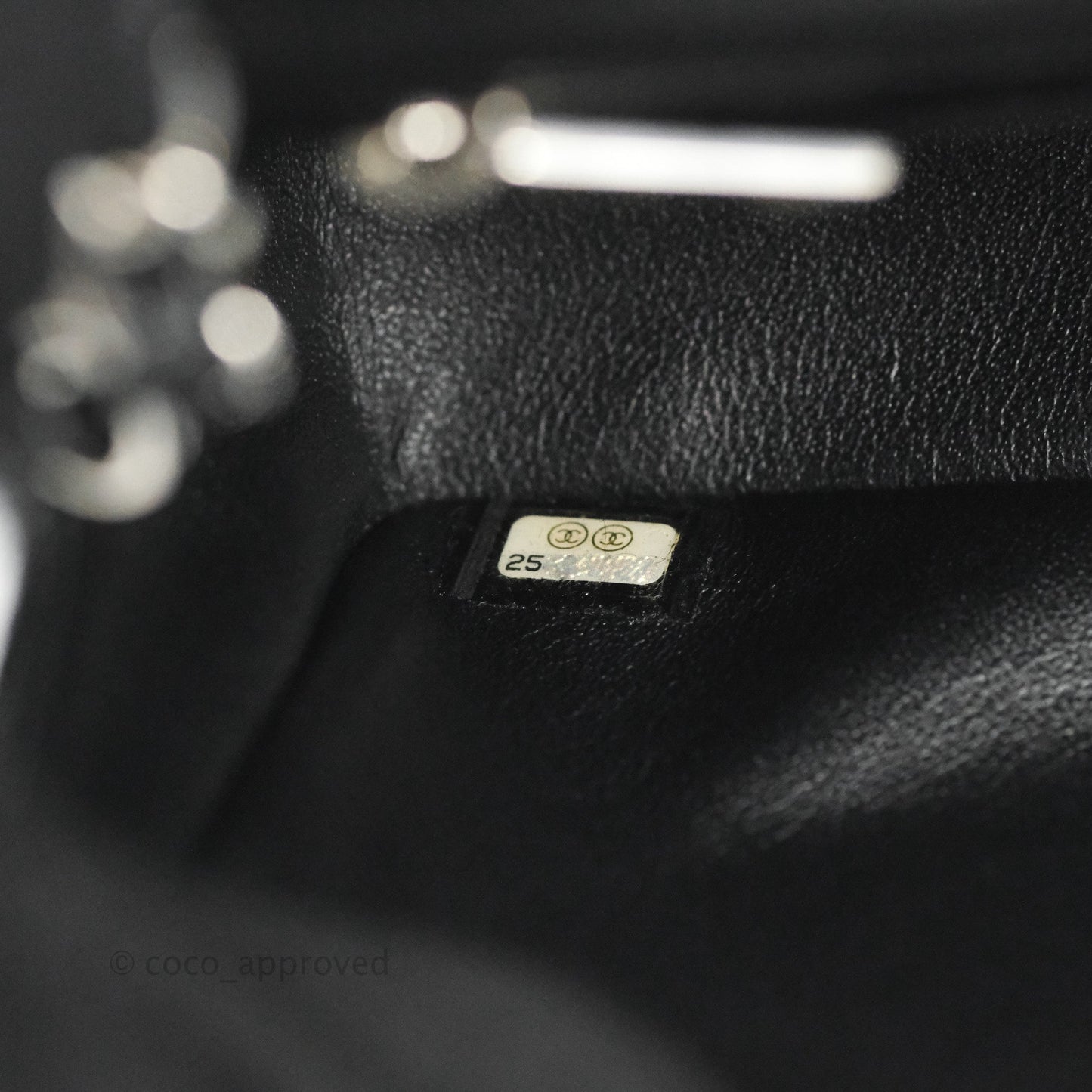 Chanel Quilted Mini Rectangular Black Caviar Silver Hardware