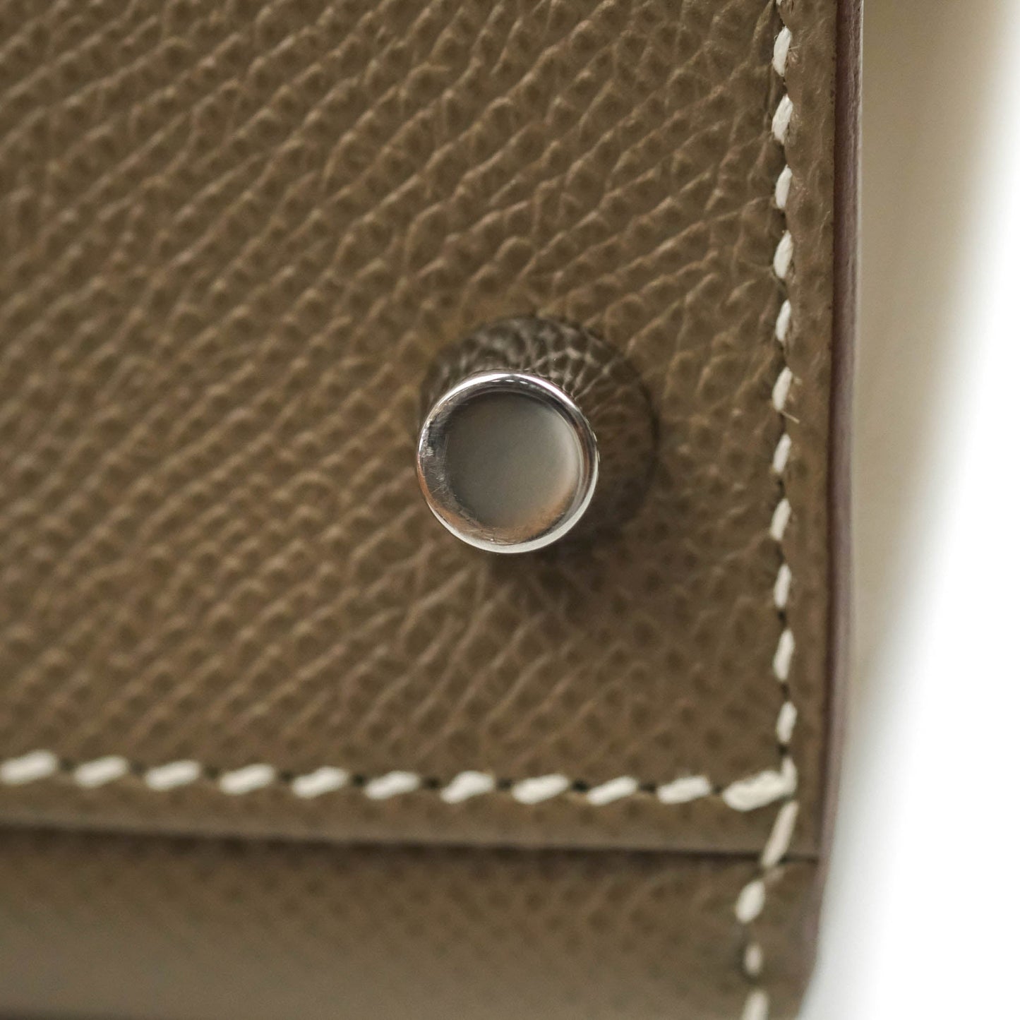 Hermès Kelly 32 Sellier Etoupe Epsom Palladium Hardware HSS