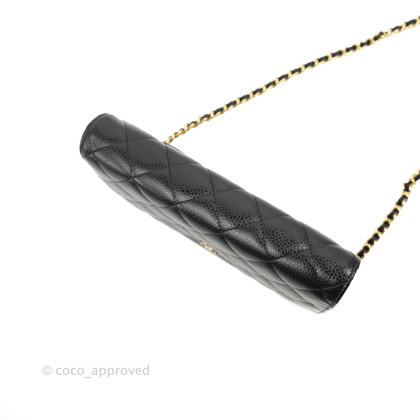 Chanel Quilted Wallet on Chain WOC Black Caviar Gold Hardware