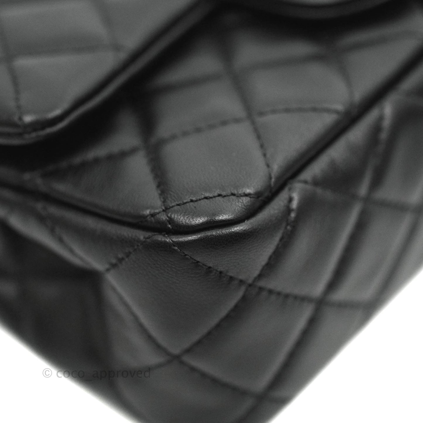 Chanel Mini Rectangular Pearl Crush Quilted Black Lambskin Gold Hardware
