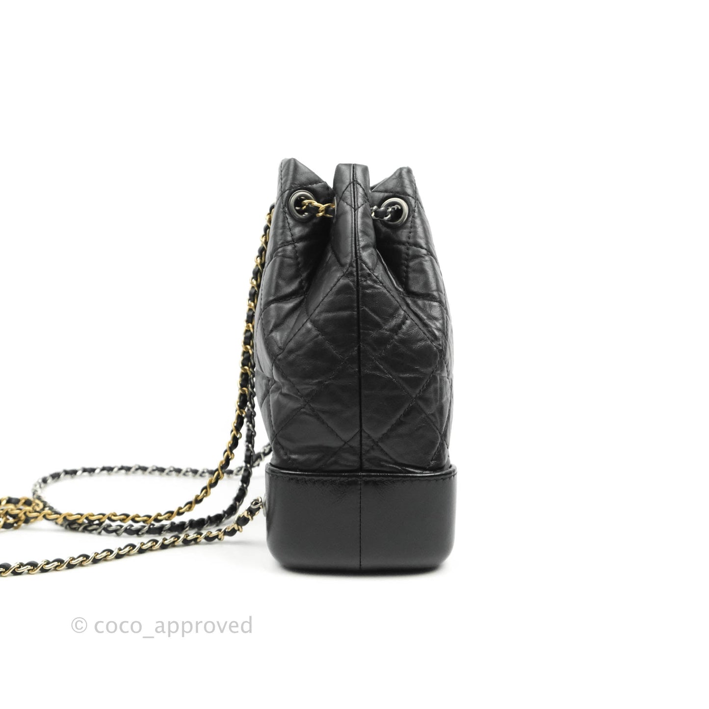 Chanel Small Gabrielle Backpack Black Aged Calfskin
