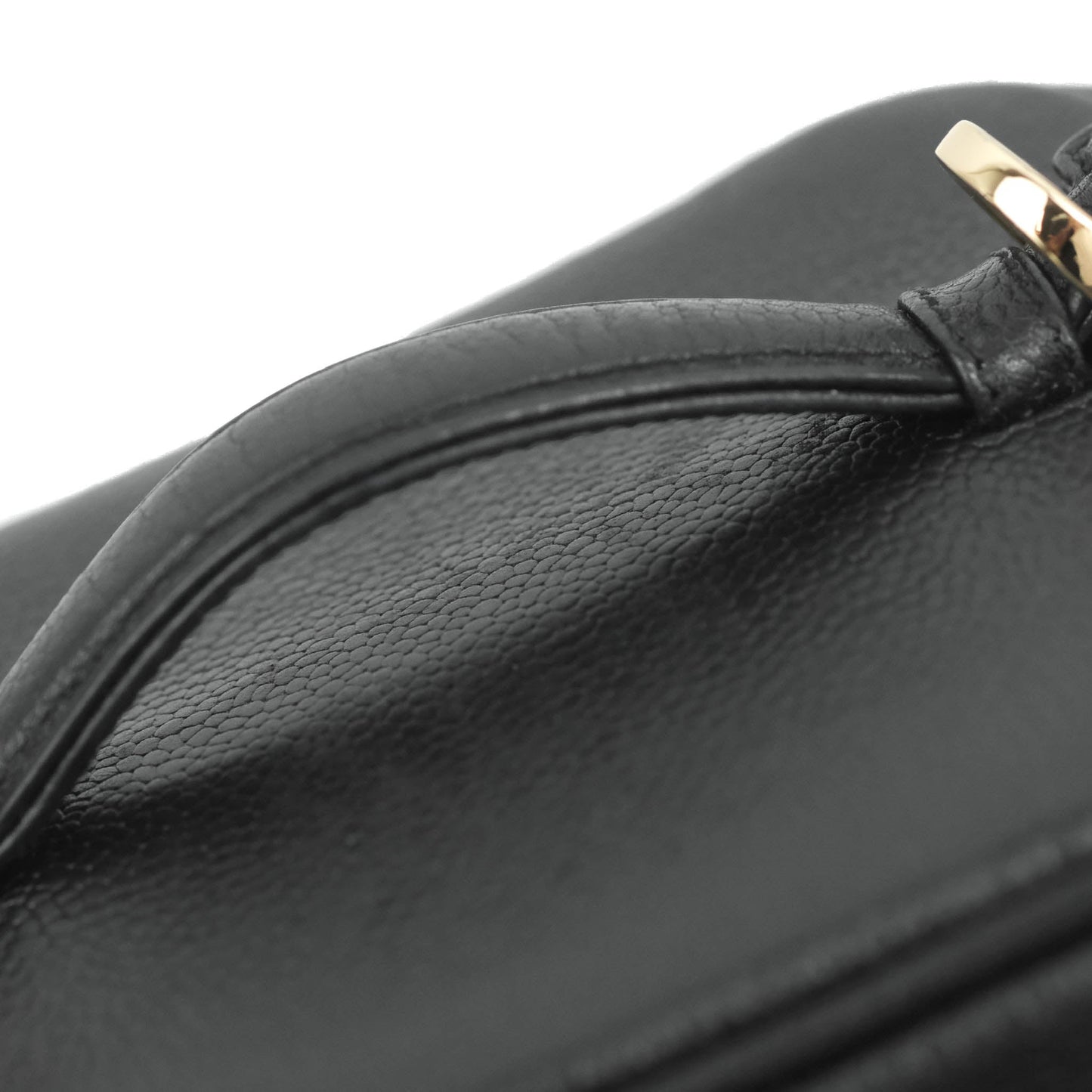 Chanel Vintage Vanity Case Black Caviar Gold Hardware