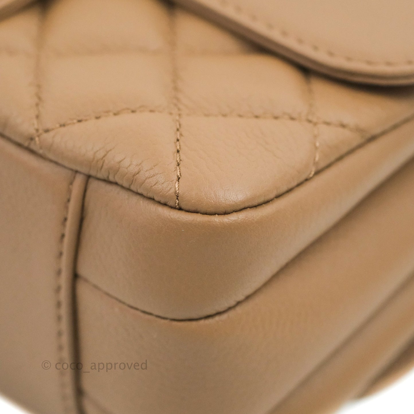 Chanel Flap Bag Dark Beige Caviar Ruthenium Hardware 17B
