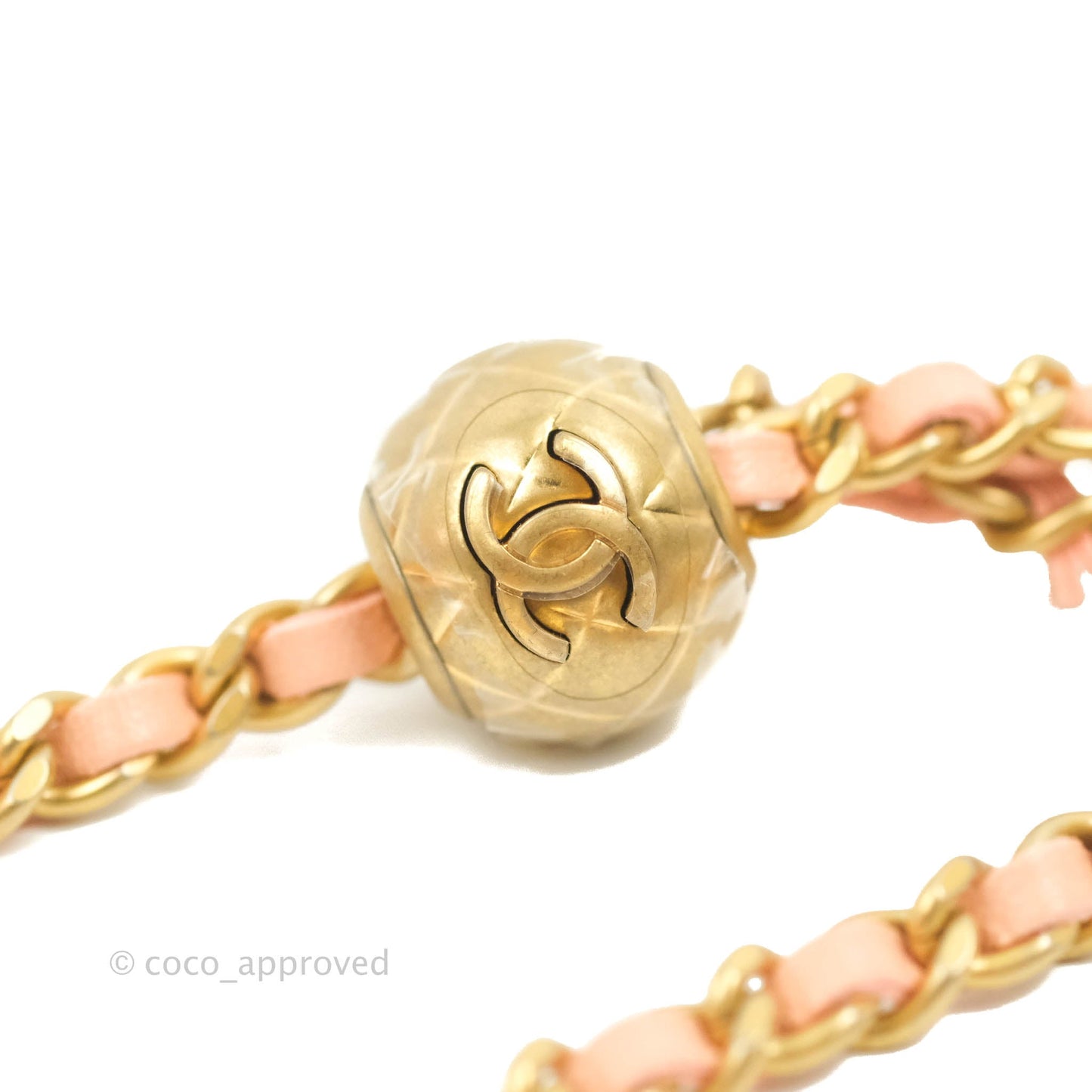 Chanel Classic Mini Pearl Crush Vanity With Chain Pink Lambskin Aged Gold Hardware
