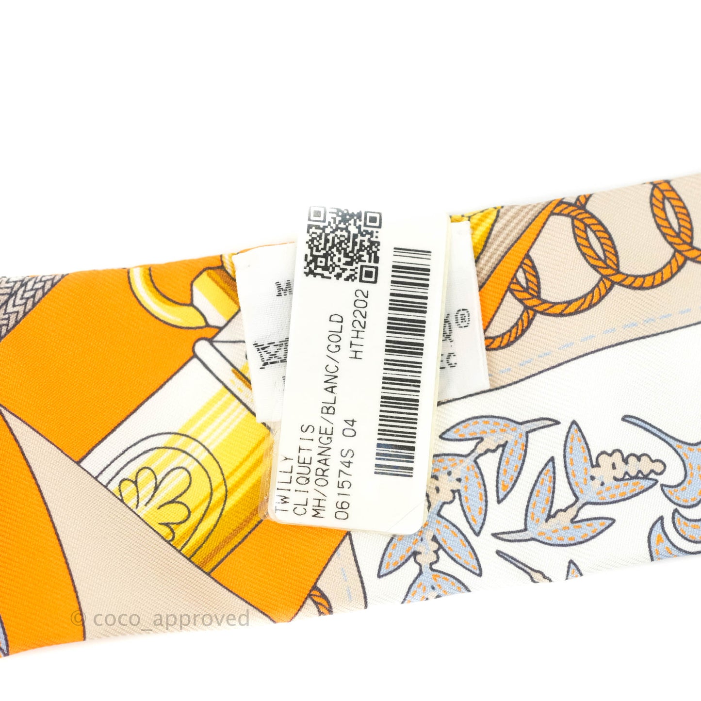 Hermes Cliquetis Twilly MH/Orance/Blanc/Gold