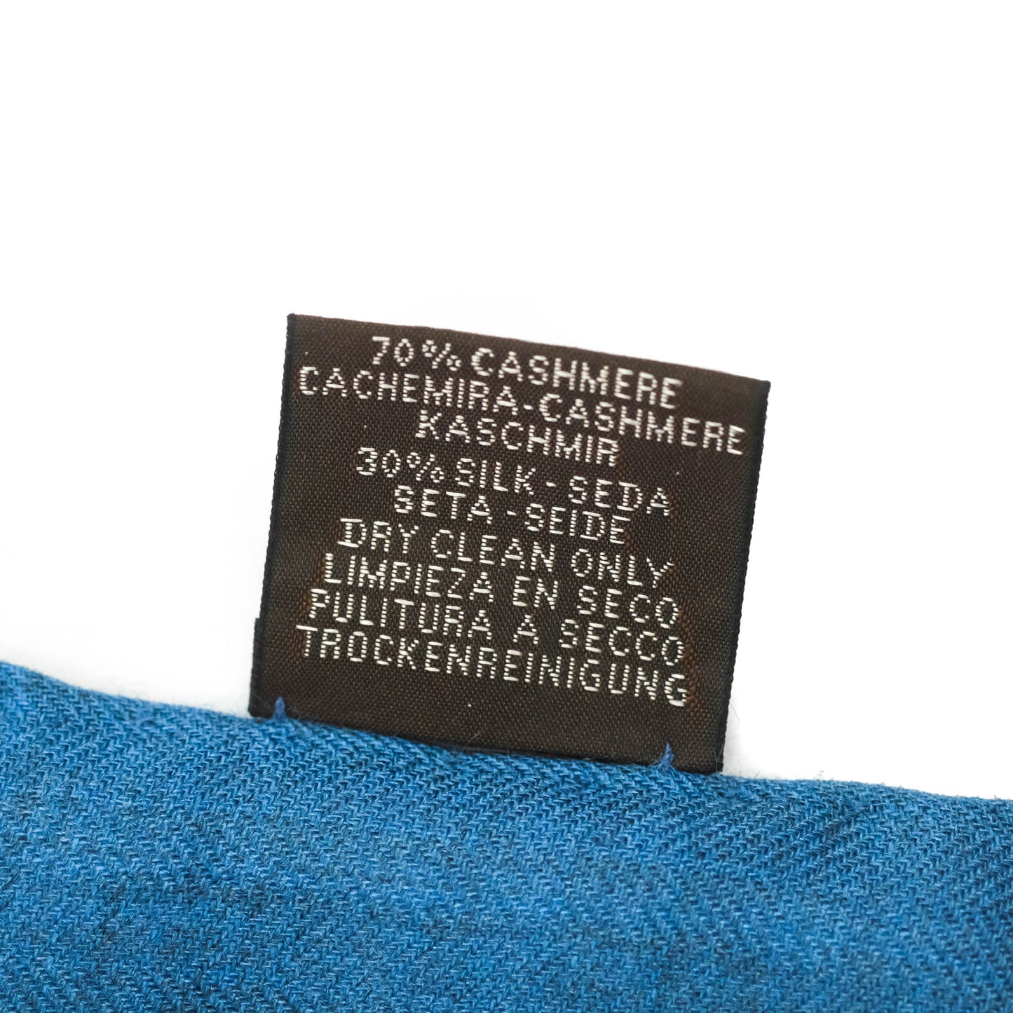Hermès Cashmere/Silk Stole in Blue Brown