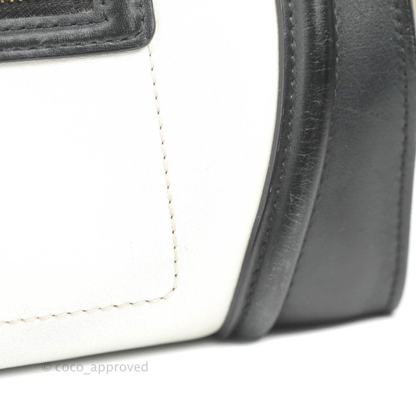 Celine Mini Luggage Bag Black/White/Brown Calfskin