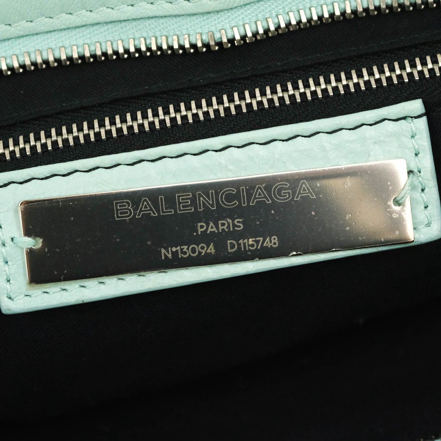 Balenciaga Classic City Bag Tiffany Blue Calfskin Silver Hardware