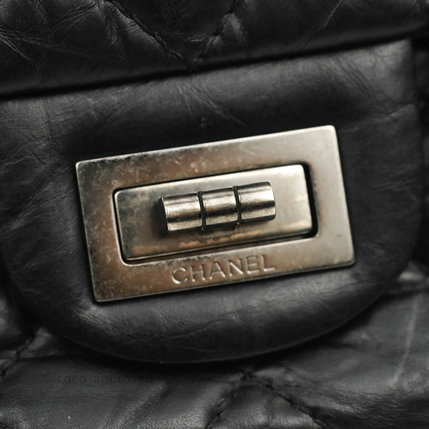 Chanel Reissue Quilted Aged Calfskin Black Ruthenium Hardware 227