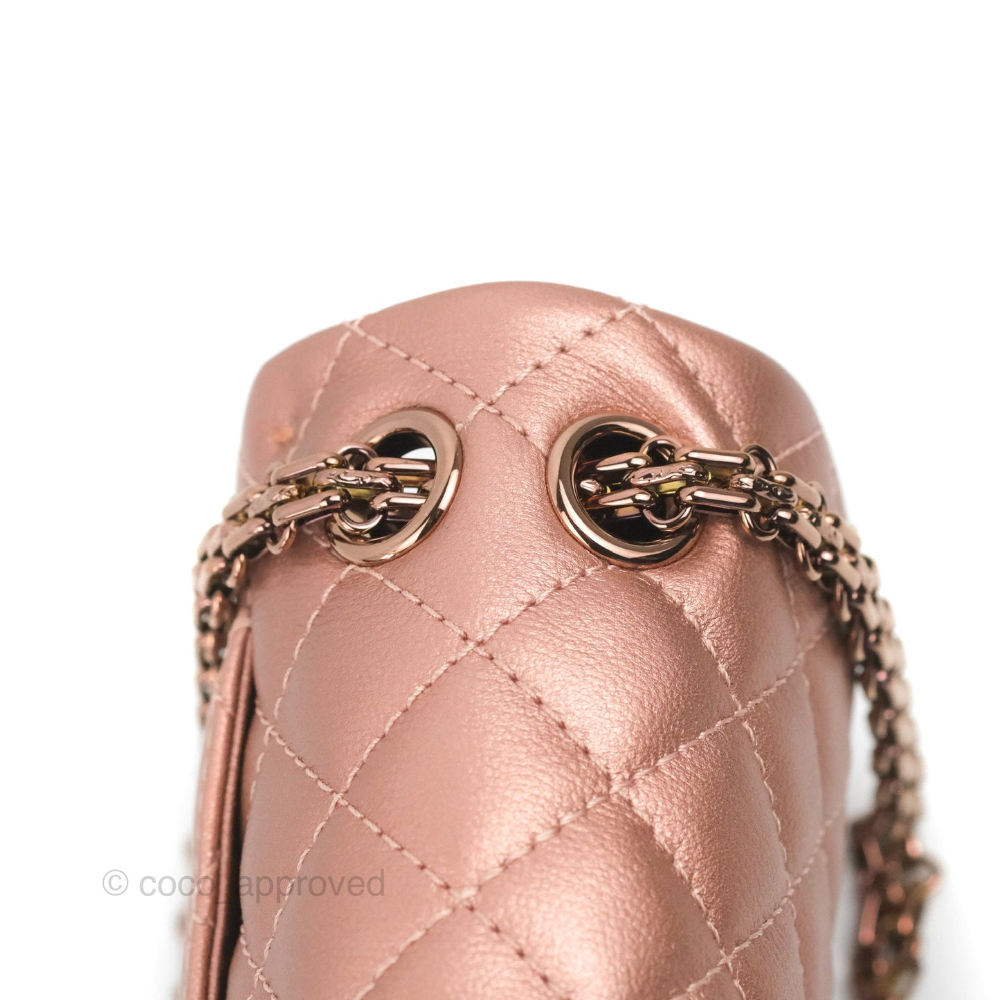 Chanel Mini Reissue 224 Metallic Calfskin Rose Gold