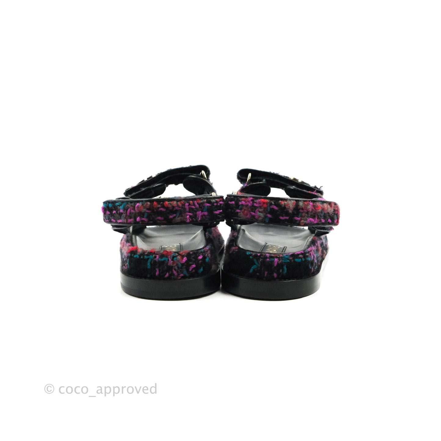 Chanel Dad Sandals Tweed Size 36