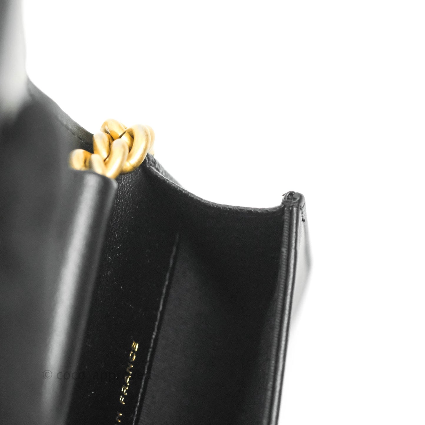 Chanel Chevron Boy Belt Bag Black Caviar Aged Gold Hardware
