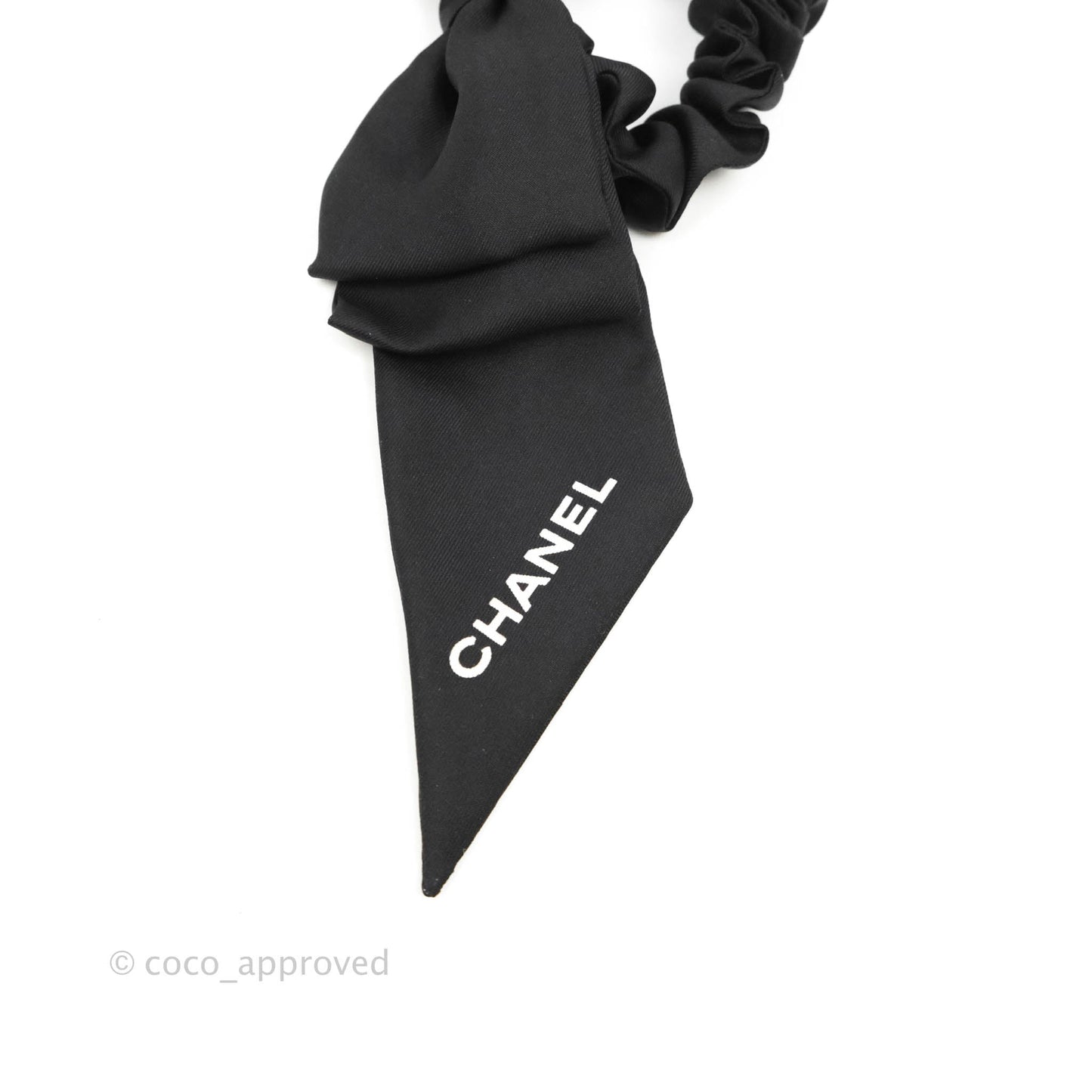 Chanel Bow Silk Hair Accessory Black