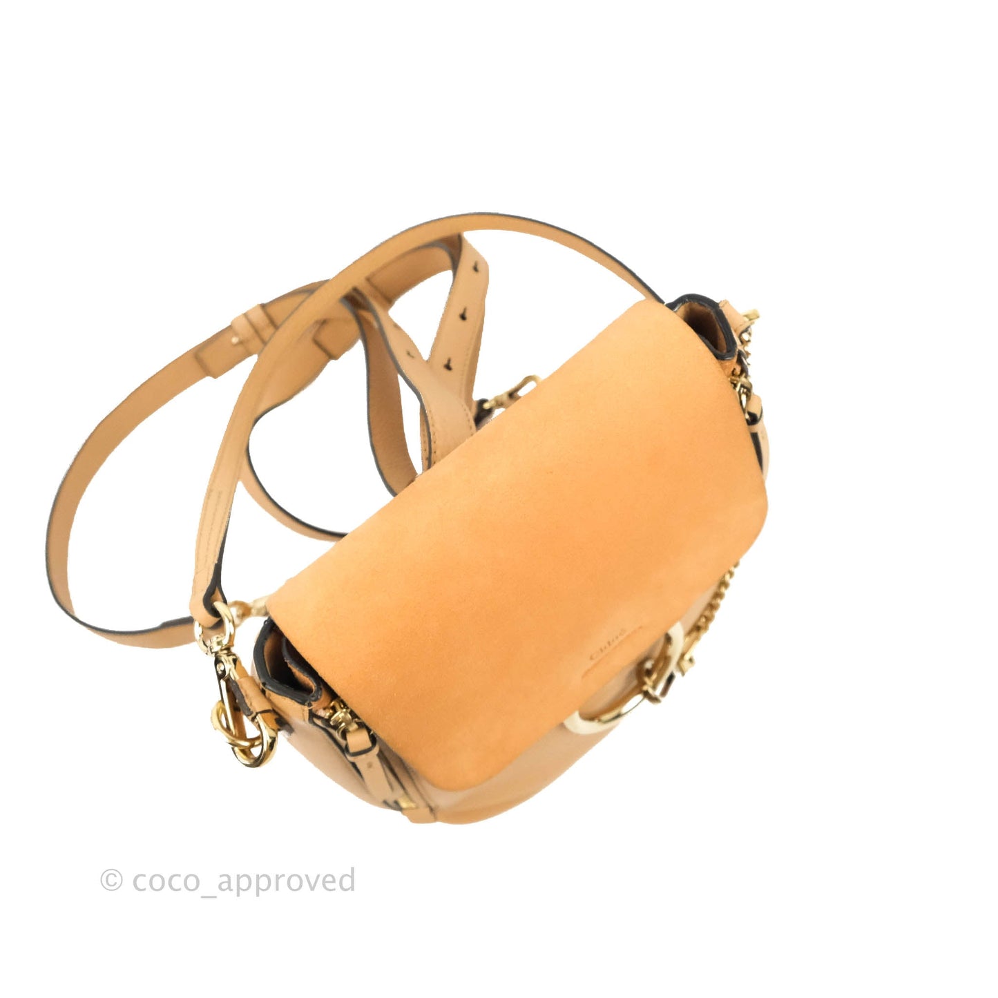 Chloe Small Faye Backpack Suede Calfskin Gold Hardware Blush Nude