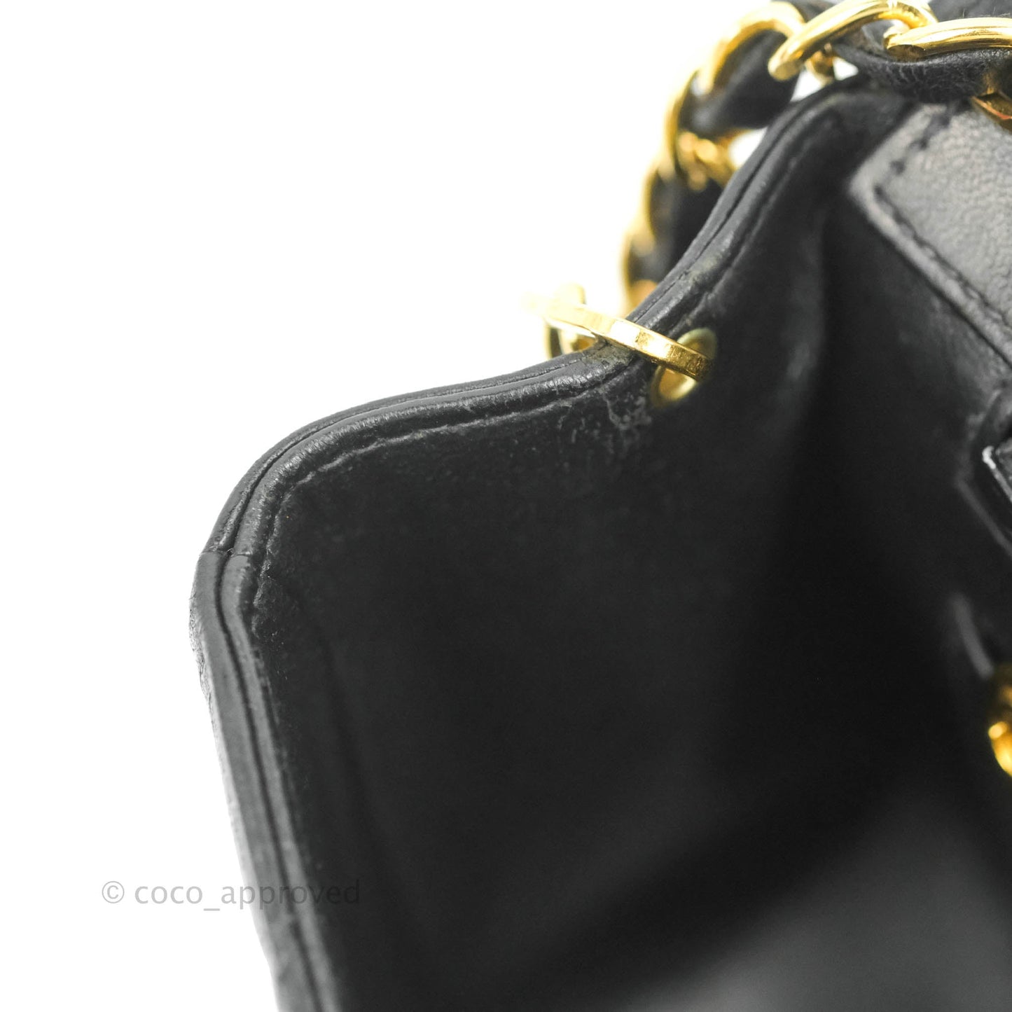 Chanel Vintage Small Classic Diana Flap Bag Black Lambskin 24K Gold Hardware
