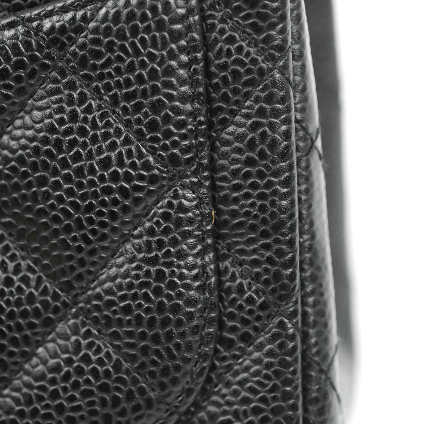 Chanel Quilted Mini Square Flap Bag Black Caviar 24K Gold Hardware
