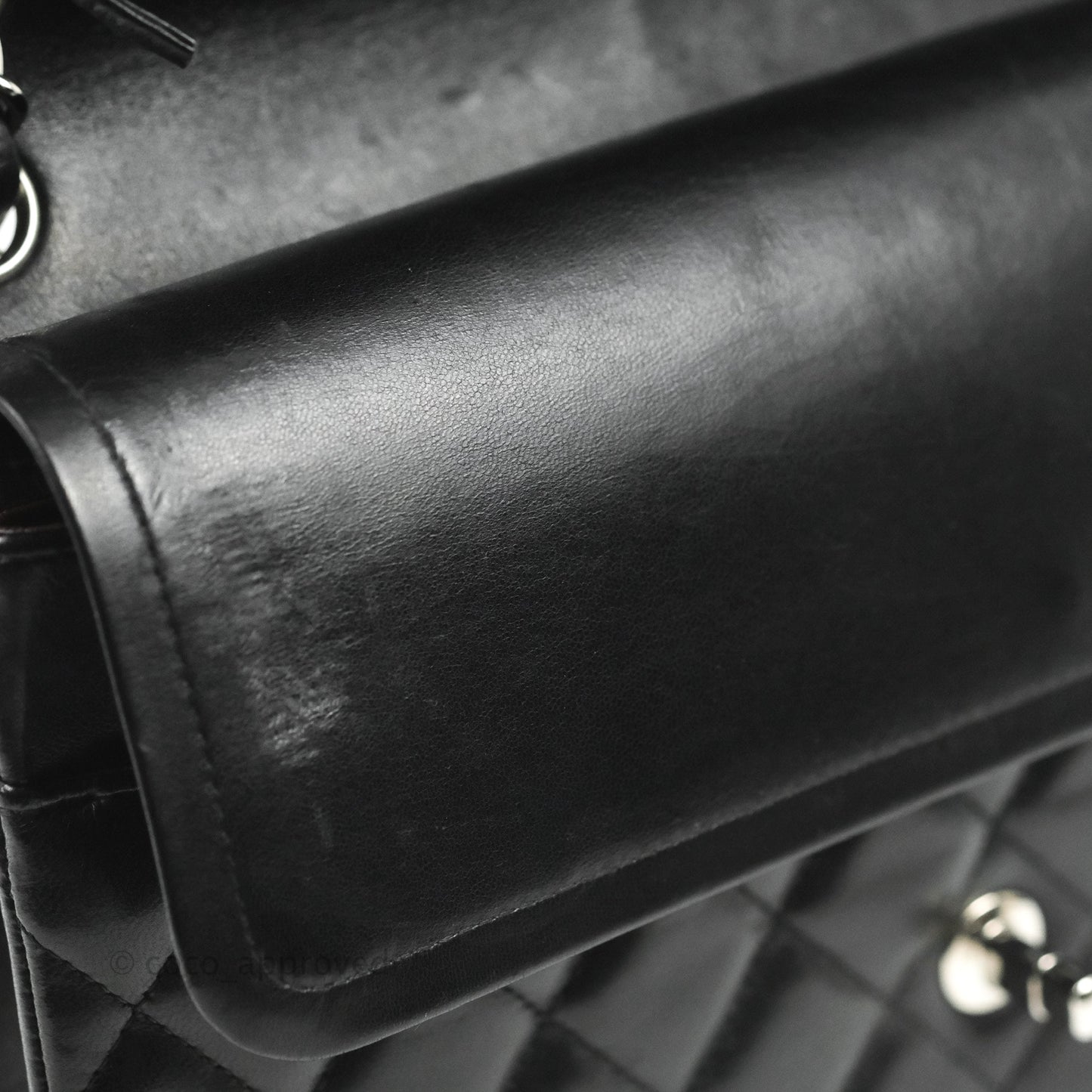 Chanel Jumbo Double Flap Black Lambskin Silver Hardware⁣⁣
