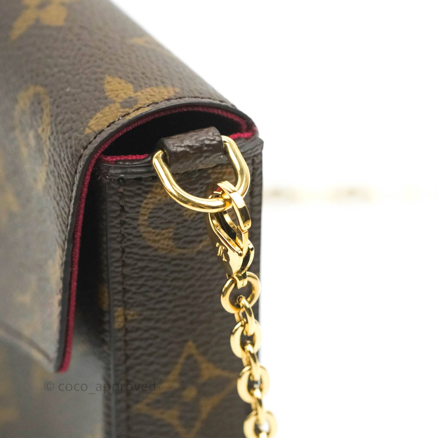 Louis Vuitton Félicie Pochette Monogram Canvas Fuchsia Pink