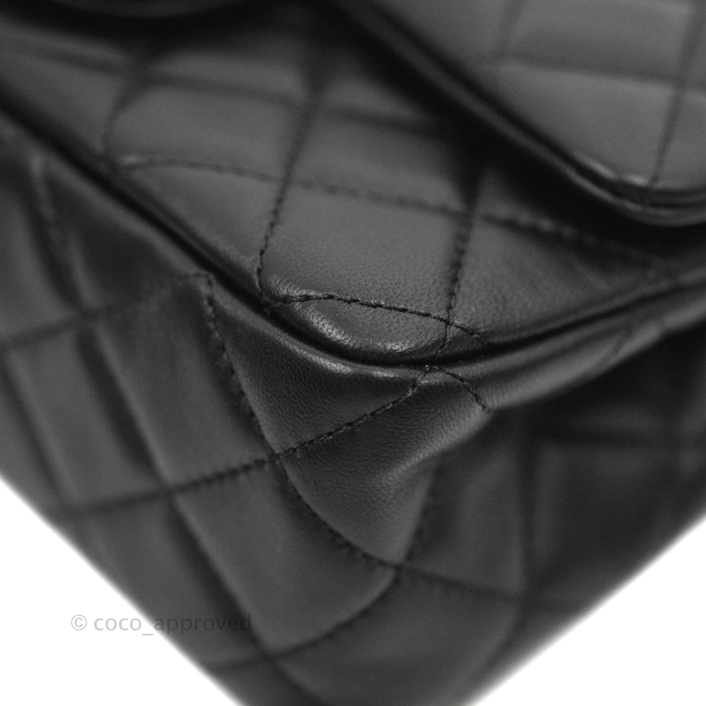 Chanel Mini Rectangular Pearl Crush Quilted Black Lambskin Gold Hardware