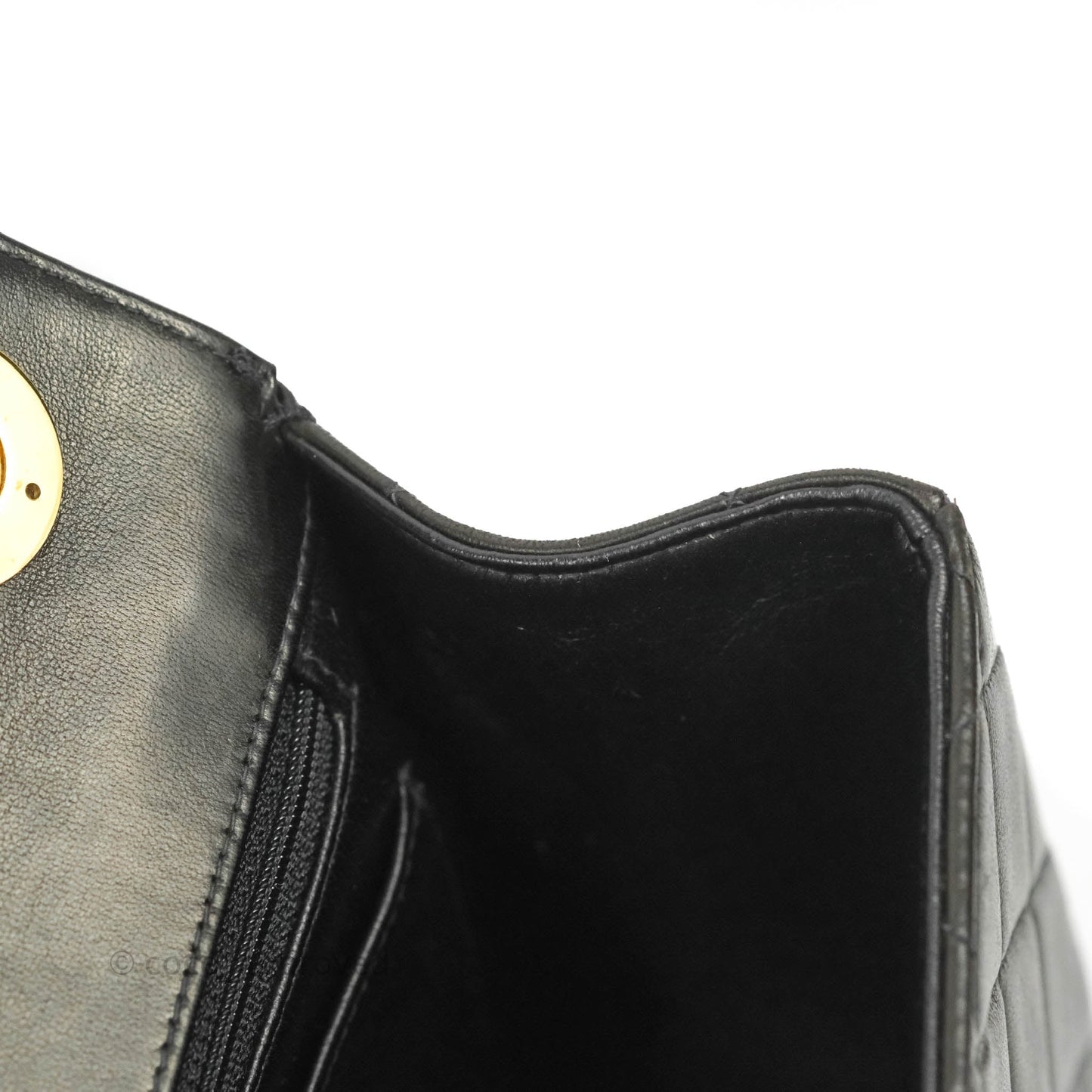 Chanel Vintage Jumbo Single Flap Black Lambskin 24K Gold Hardware